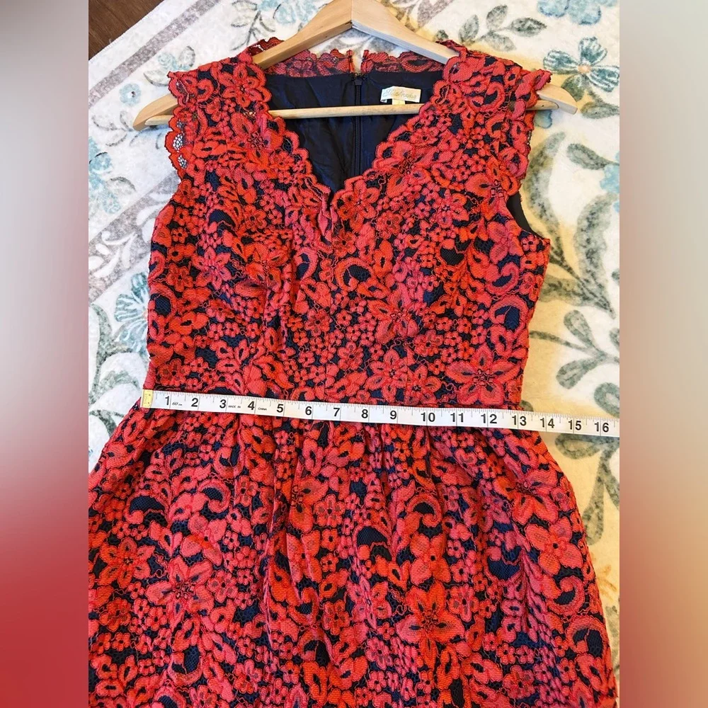 Shoshanna Red Lace Mini Dress - Picture 9 of 15